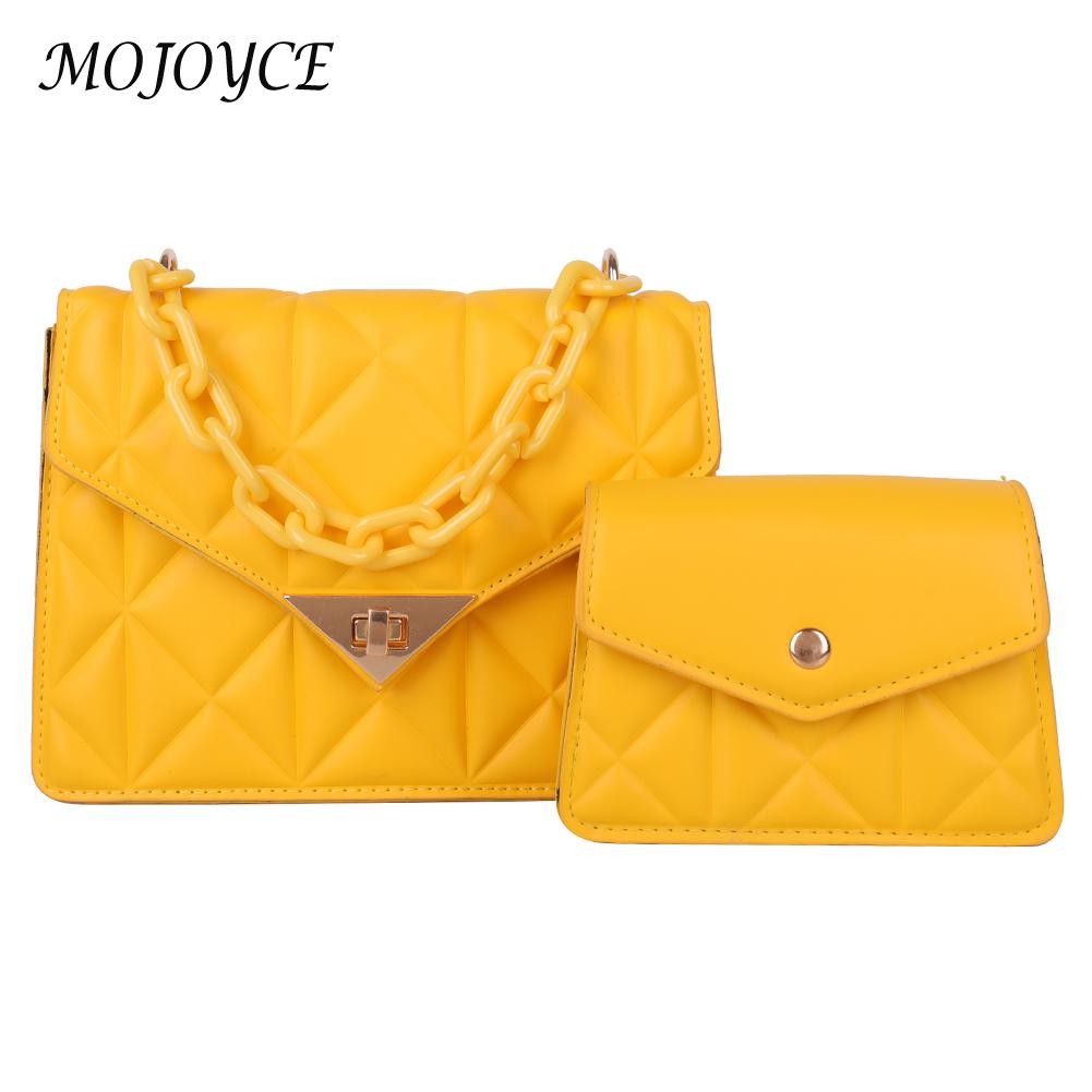 PU Leather Diamond Lattice Handle Shoulder Bags with Purse Lady Solid Color Composite Bags for Women Outdoor Shopping