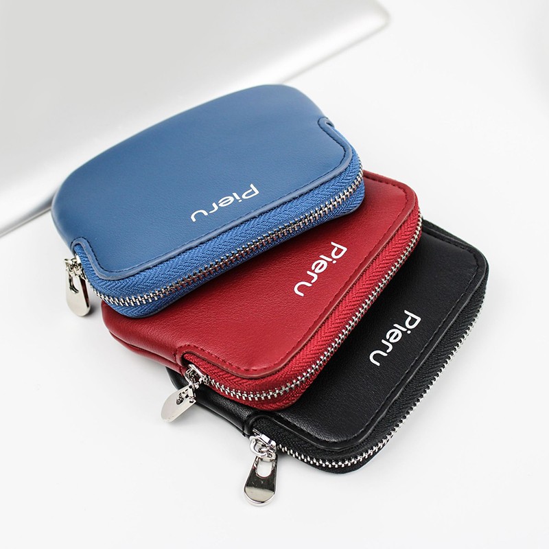 New PU Leather Zipper Coin Purse Women Men Small Wallet Change Bags Mini Key Holder Business Credit Card Holder Cash Pocket