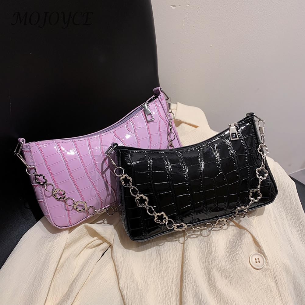Stone Pattern PU Leather Shoulder Bag Elegant Women Casual Small Handbag Leisure Purse Bag for Women Girls Gifts