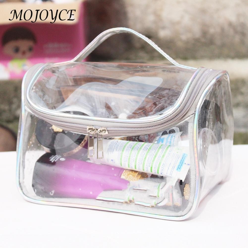 Net red transparent simple waterproof large capacity fitness wash bath bag cosmetic bag summer beach bags trend for women 2022