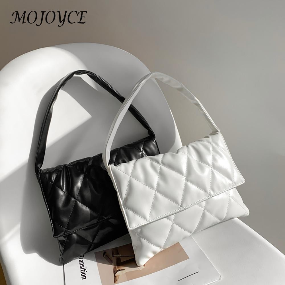 Fashion Women's Underarm Bag Diamond Lattice Leather Flap Shoulder Bag Summer Trend Exquisite Bag Casual Female Designer Bag