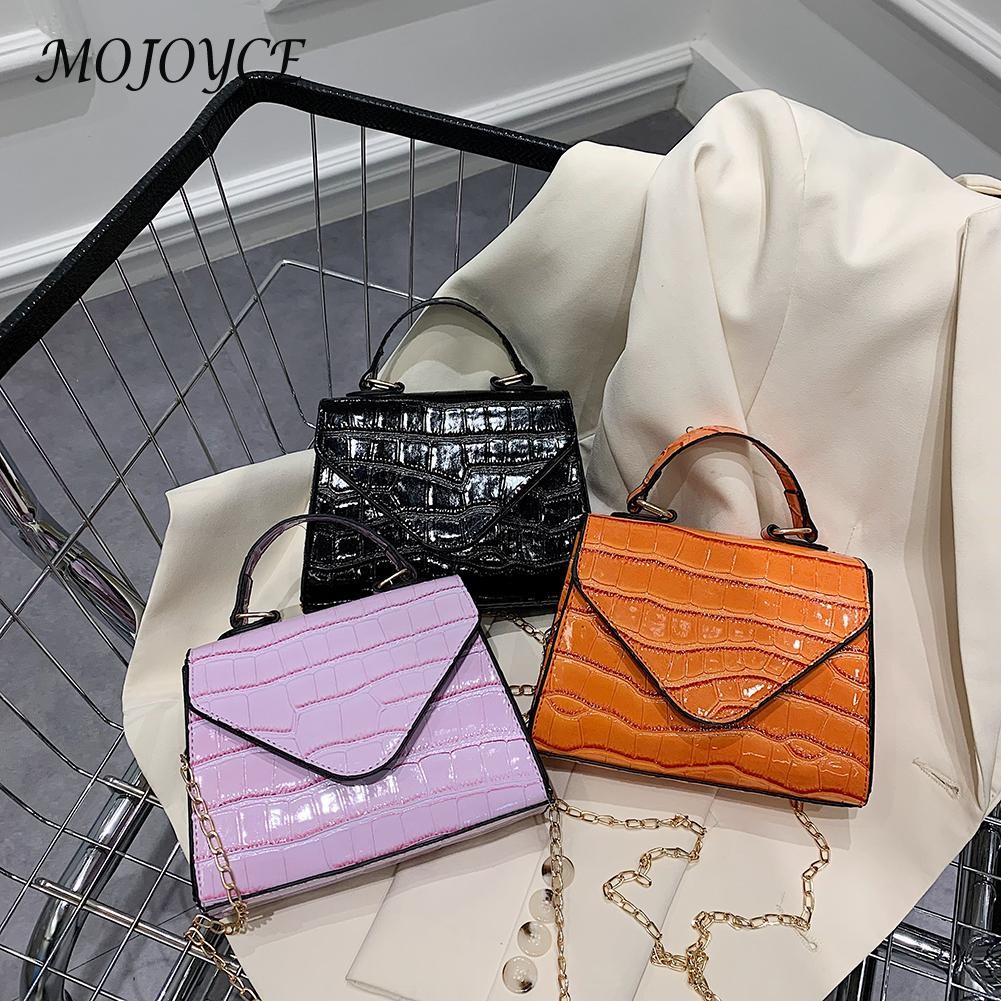 PU Crocodile Pattern Shoulder Crossbody Bag Tote Small Lady Messenger Clutch Bag for Women Men Business Travel