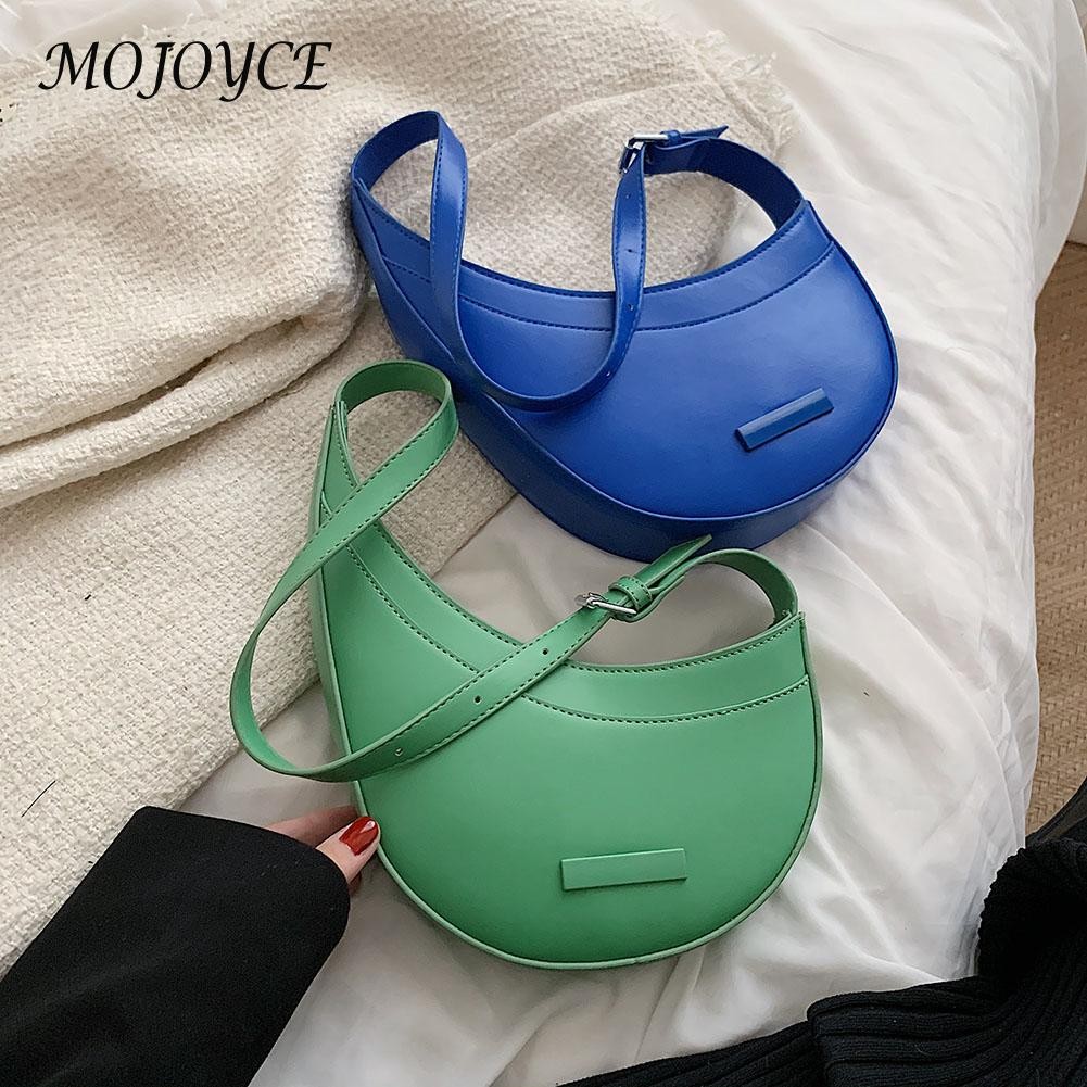 Women's PU Leather Messenger Bag Casual Lady Small Crossbody Bag Solid Color Luxury Designer Female Bag Ladies Simple Underarm Bag