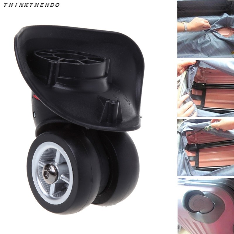 THINKTHENDO Hot New 2pcs Suitcase Luggage Accessories Universal 360 Degree Swivel Wheels Trolley Wheel High Quality 2018