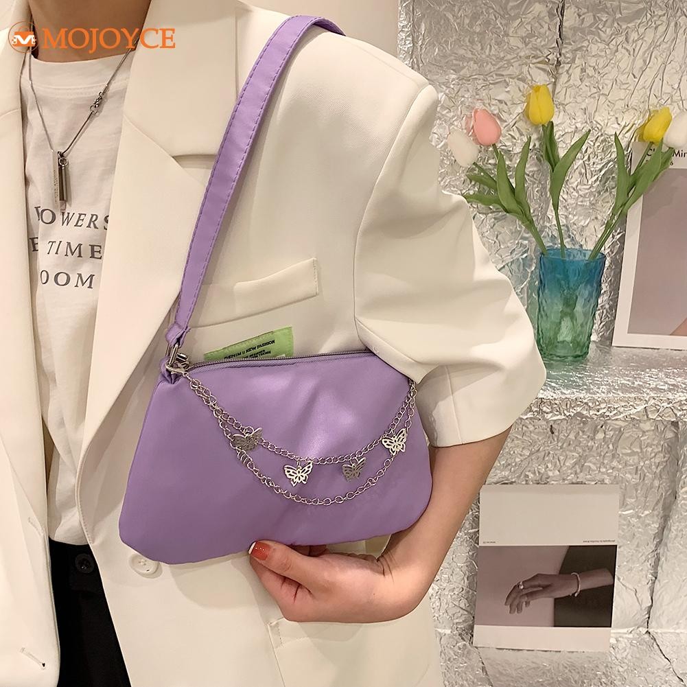 Fashion Women Zipper Crescent Shoulder Bags Casual Zipper Messenger Bag for Ladies Outdoor Shopping