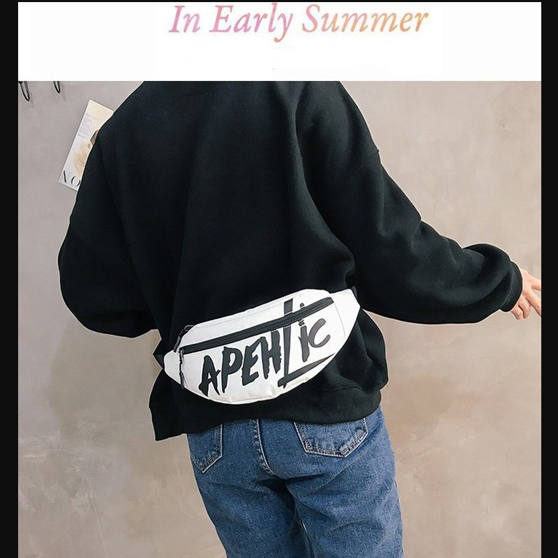 Chest Bag Men's Bag Nylon INS Tendy Brand Printed Small Letter Bag Casual Crossbody Women Fashion Waist Bag