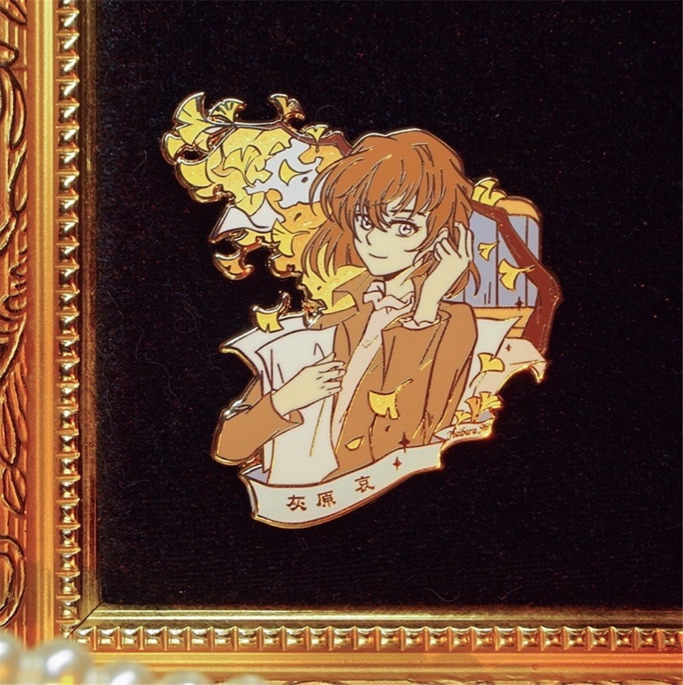 Japanese Anime Detective Conan Haibara Ai Metal Badge Brooch Pin Bag Acc Limited