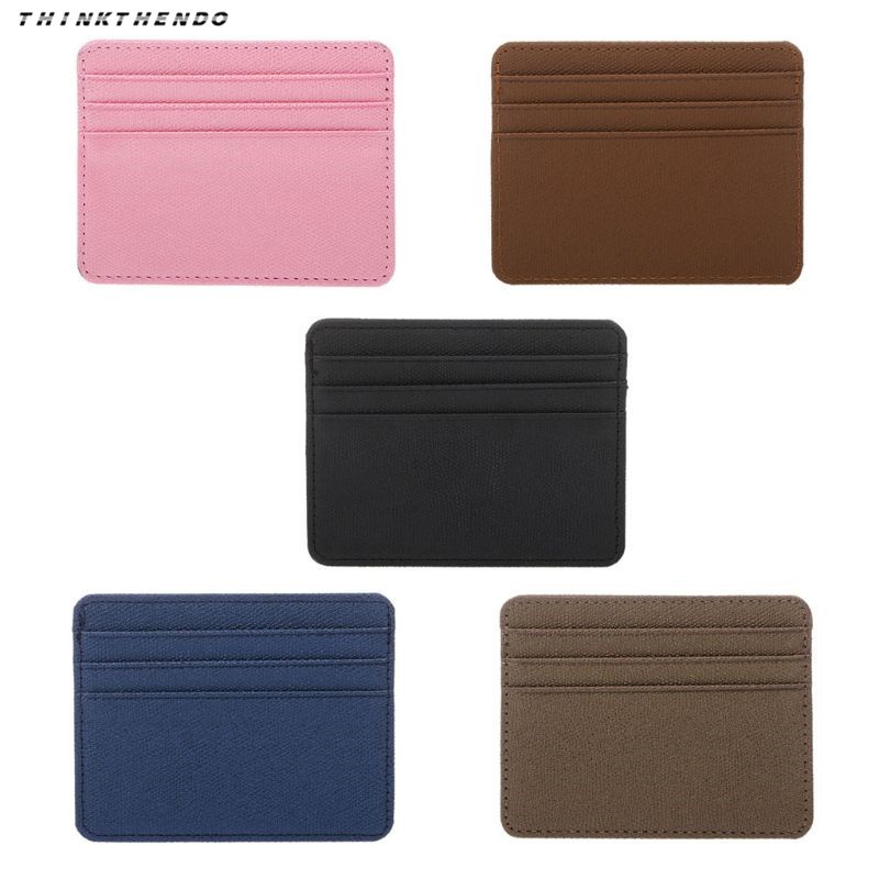 THINKTHENDO Men's and Women's Card Holder, THINKTHENDO Unisex Small Card Holder Credit Card Holder with Coin Pockets