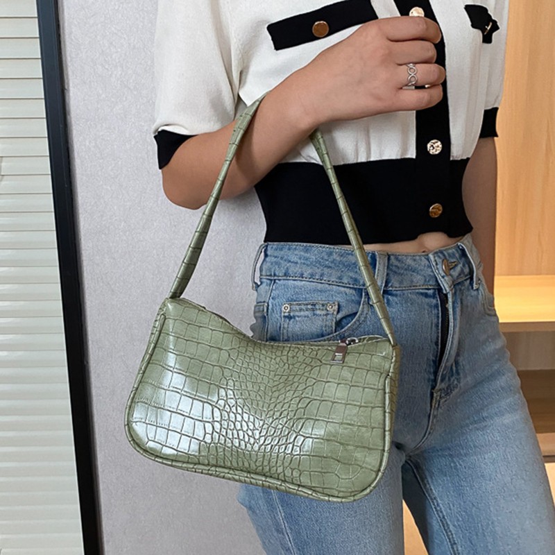 Casual PU Leather Women Handbag Shoulder Bag Fashion Bag Shoulder Chain Crossbody Bag Popular Simple Female Daily Bag