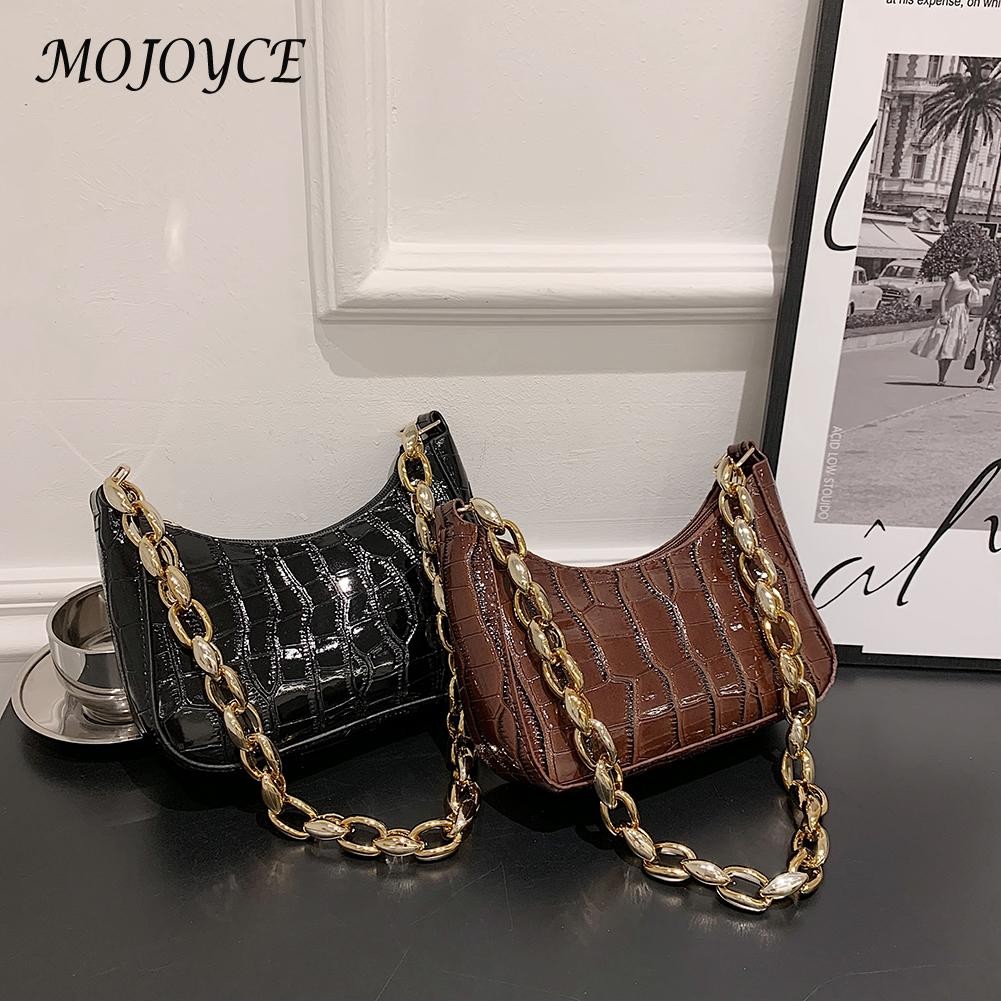 PU leather chain shoulder bag women messenger bag crocodile pattern zipper bag for ladies outdoor travel shopping