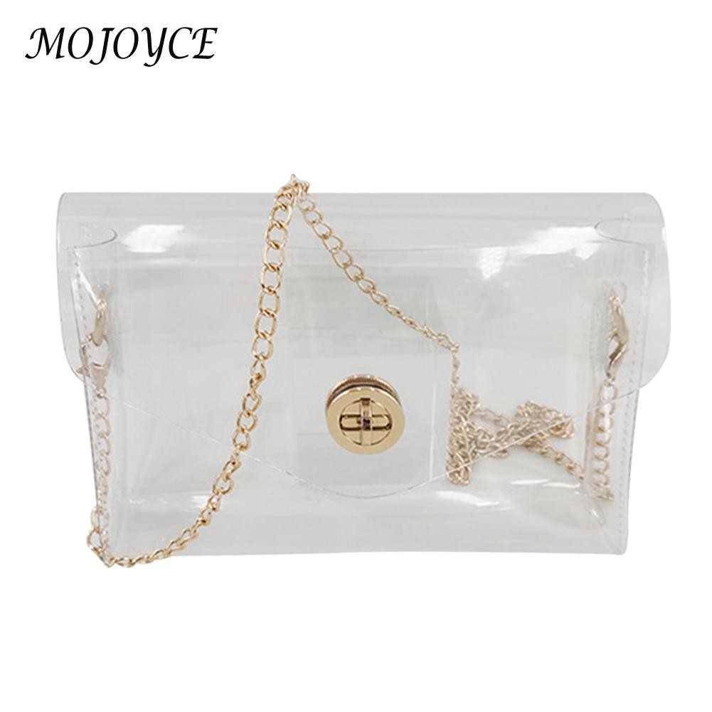 PVC Transparent Women Shoulder Bag Clear Handbag Jelly Small Phone Card Holder for Outdoor Shopping Traveling