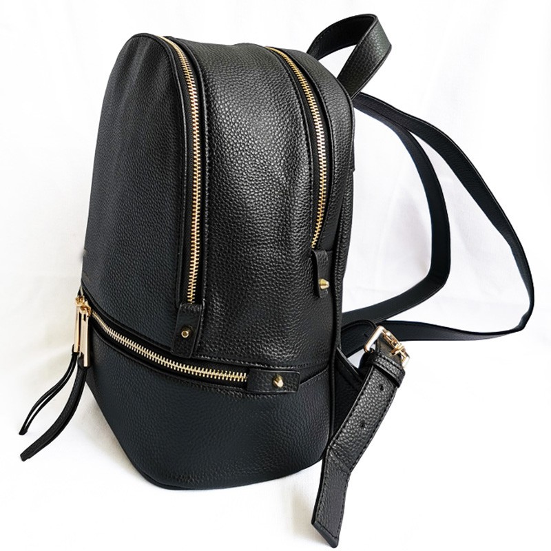 Fashion PU Leather Backpack Women Black Student Bag Quality Waterproof Back Pack Ladies Travel Bags MultiFunction Small Bagpack