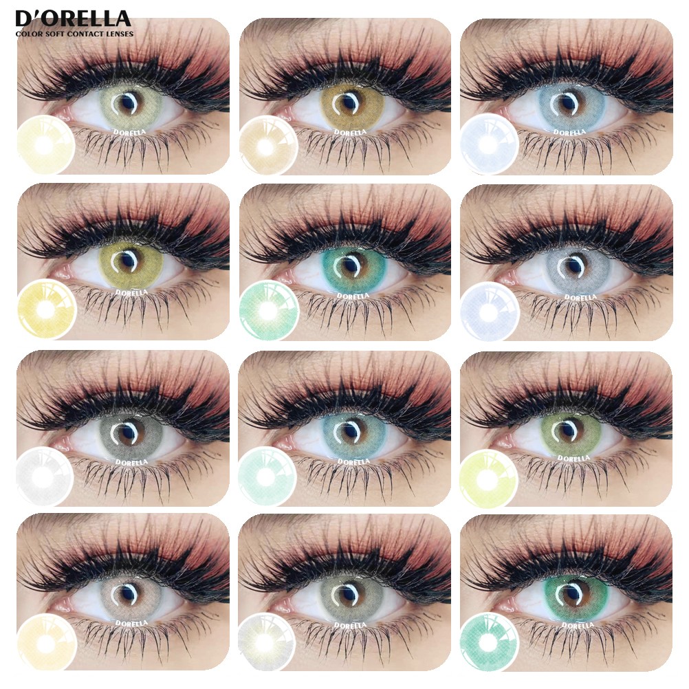 D'ORELLA 1 Pair (2pcs) Natural Color Lenses Eyes Annual Color Contact Lenses For Eyes Beauty Contact Lenses Eye Cosmetic Colored Lenses