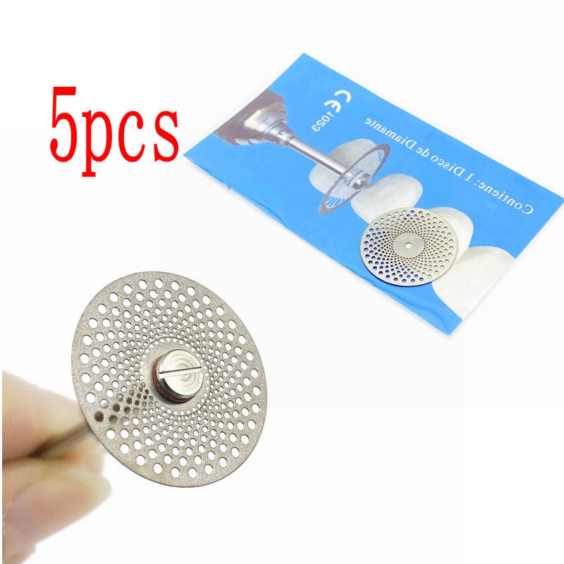 5pcs Dental Diamond Disc Double Sided Discs Grit Cutting Disc Tool Thickness 0.25mm Dental Lab C19/220