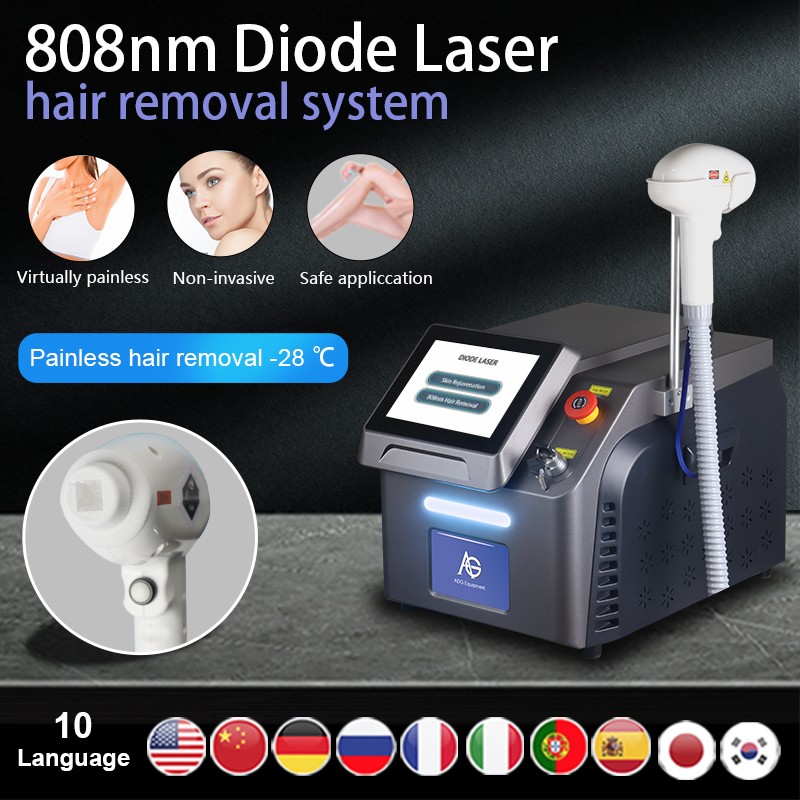 Free shipping Germany original 808nm diode laser machine for chassis 808nm hair removal skin rejuvenation beauty machine