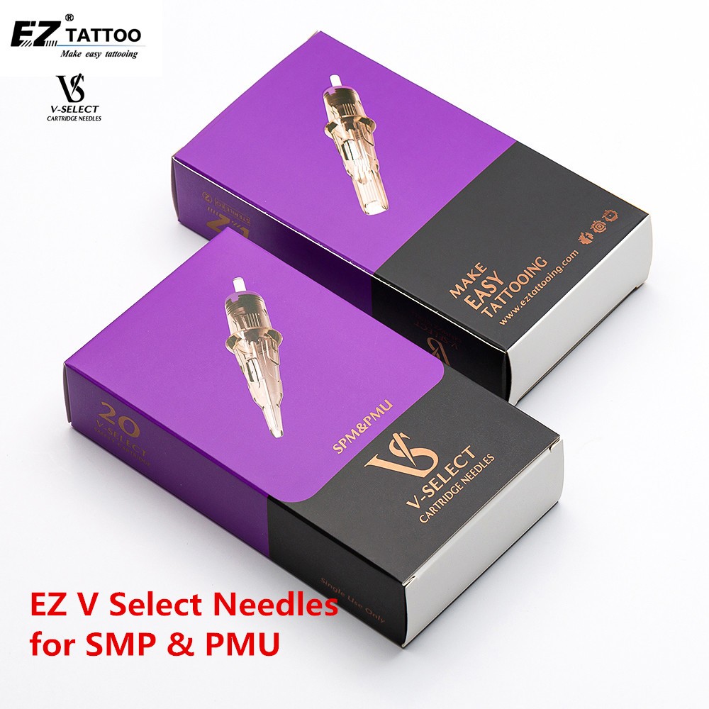 EZ V System SMB and BMW V Select Cartridge Tattoo Needles Micropigmentation Permanent Make-up Eyebrows Eyelids Lips Microblading