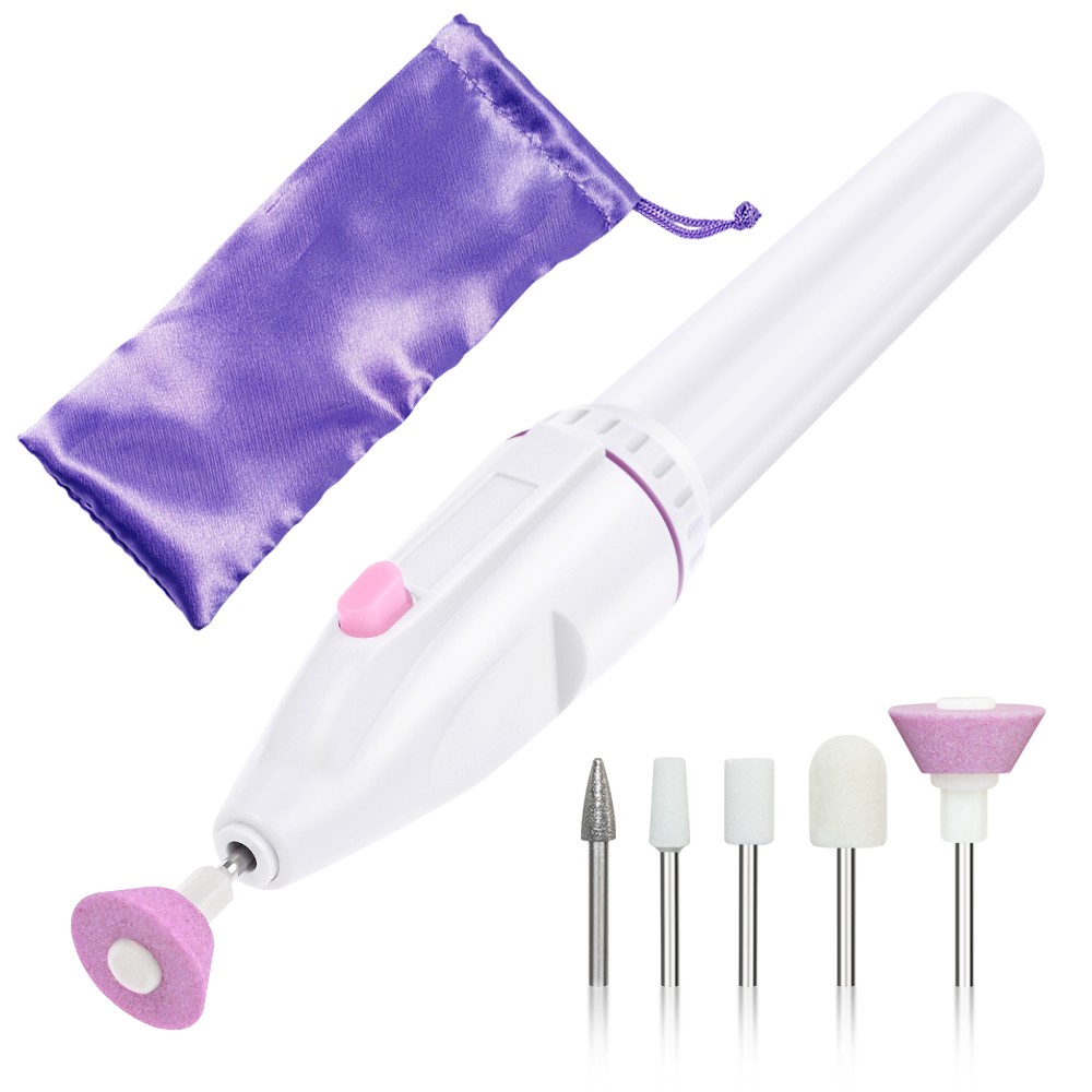 Electric Nail Drill Kit Portable Manicure Pedicure Nail File 5In1 Toenail Grinder Kit Toe Nail Polish Grinding Shape Tool