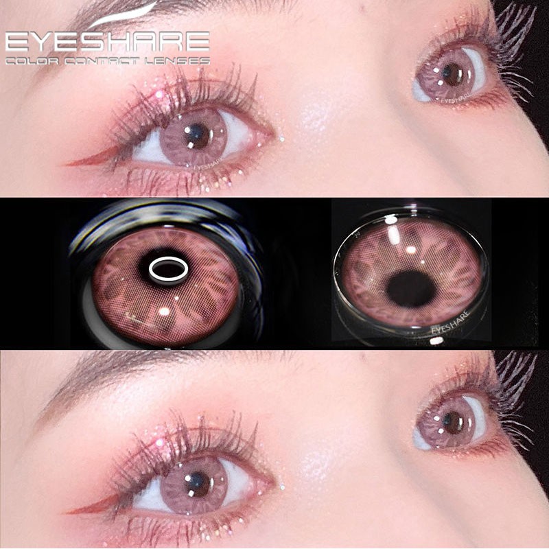 Eye Color Contact Lenses 2pcs Natural Colored Lenses Blue Pink Cosmetic Contact Lenses Yearly Eye Contact Lenses