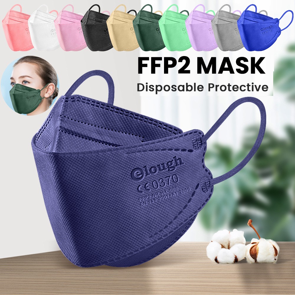 Elough KN95 face mask, fpp2fan CE approved ffp2 Mascarilla face mask ffp2reuse zable Kn95, fish protection masks ffpp2 FFP 2