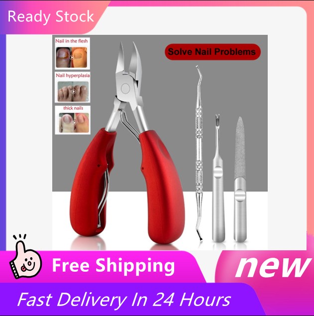 Toe Nail Clippers Nail Correction Thick Ingrown Toenails Nippers Cutters Dead Skin Dirt Remover Pedicure Care Tool 2021