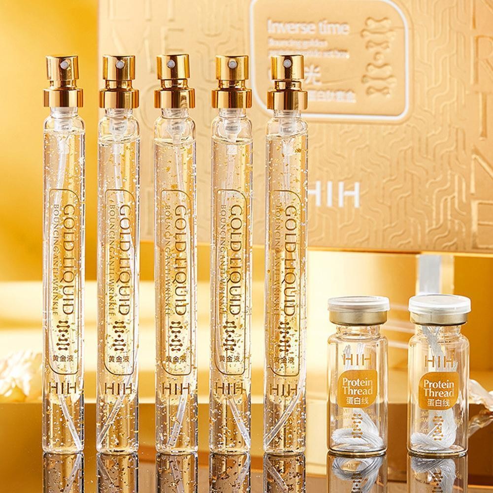 24K Active Collagen Silk Facial Serum Anti Aging Face Serum Hyaluronic Moisturizing Serum Skin Care