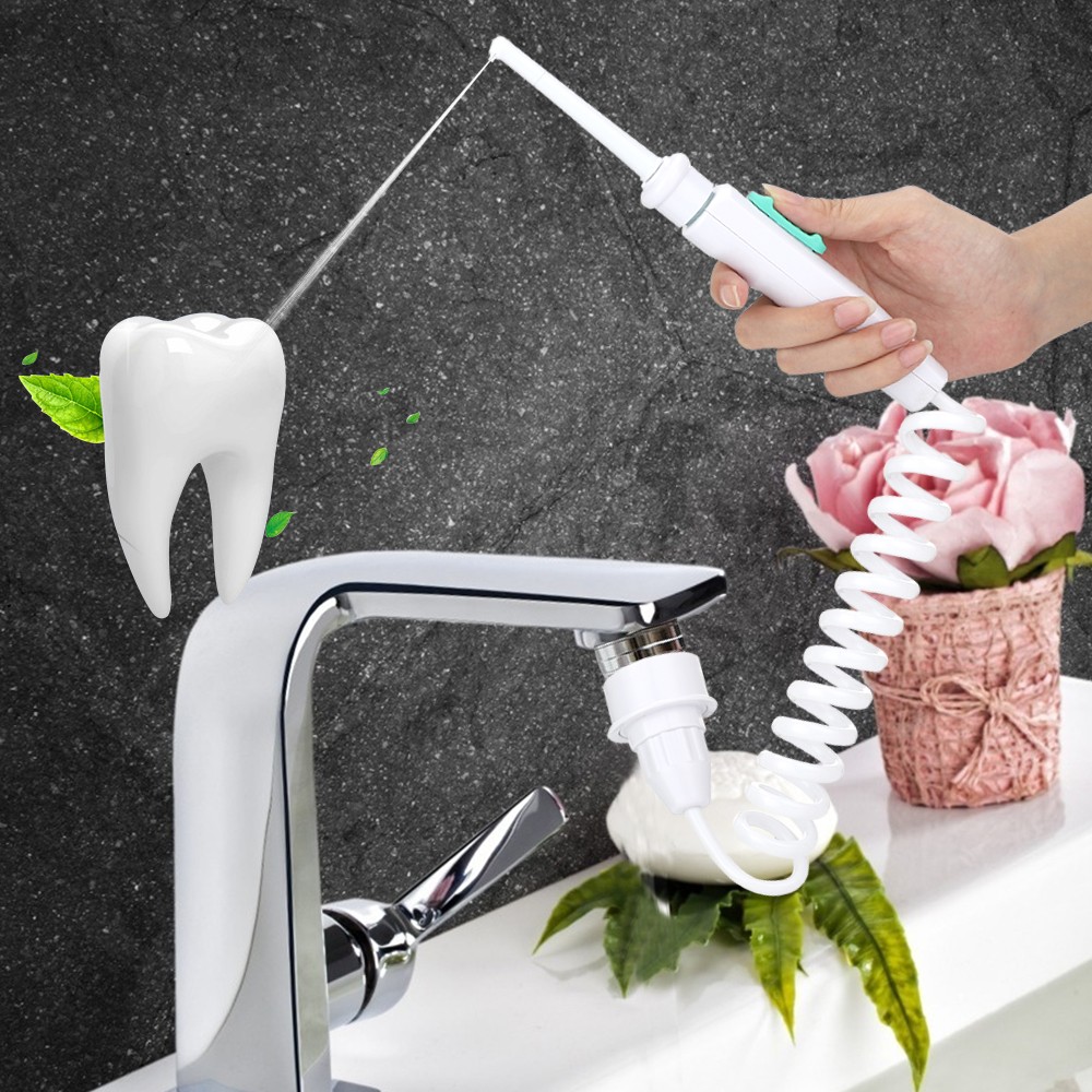 Dental Oral Irrigator Faucet Water Jet Water Flosser Thread For Teeth Whitening Teeth Cleaning Tools For Home Oral Hygiene