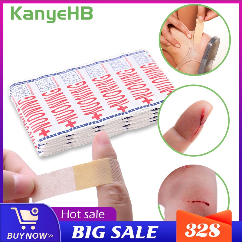 100pcs Breathable Waterproof First Aid Bandage Band Aid Balance Adhesive Wound Bandages Medical Gauze Paste Plasters