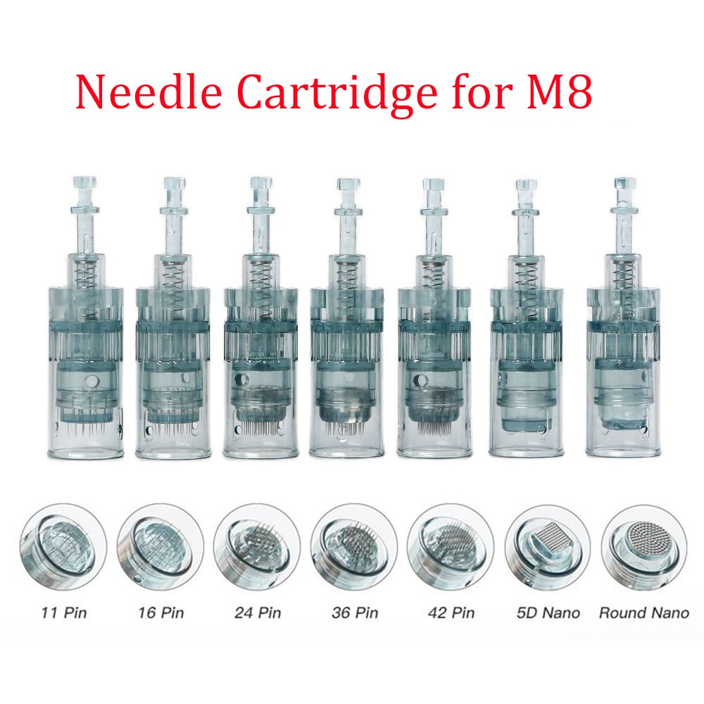 10/20pcs Dr. Pen M8 Needle Cartridges Bayonet Cartridges 11 16 36 42 Nano Needle MTS Micro Needle for Dr Pen M8 Microneedling