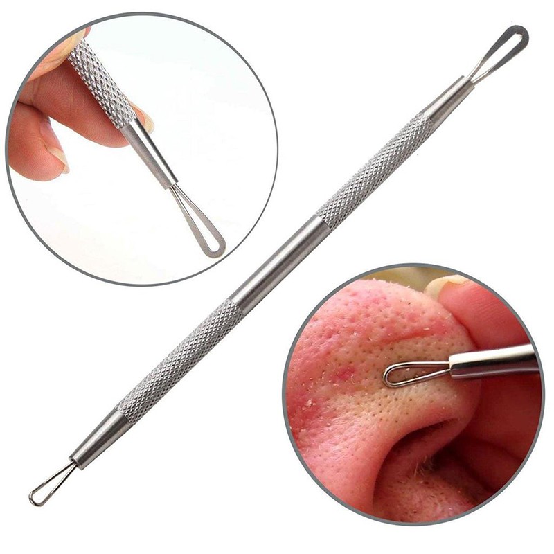 Blackhead Removal Cleaning Tool Non-Slip Double Head Pimple Blemish Needle Pimple Stainless Steel Conmetics Tool