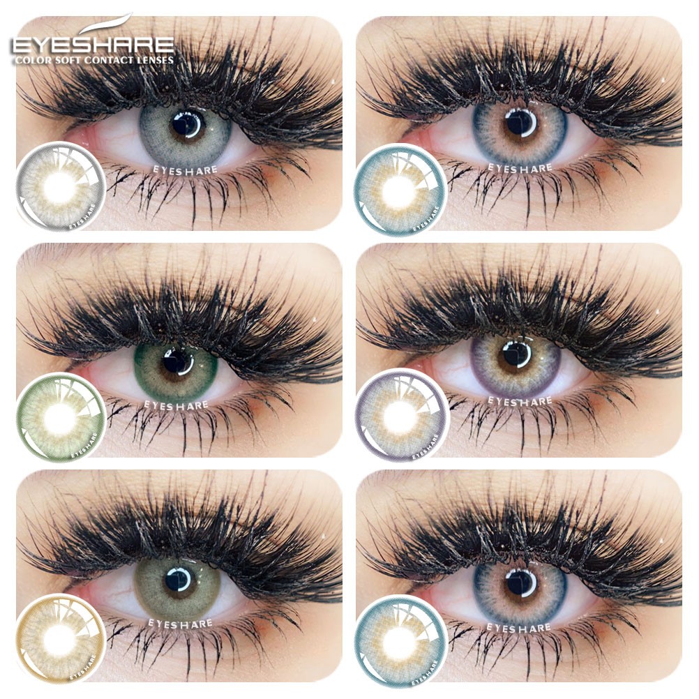 Ishihair 1 Pair Natural Color Contact Lenses For Eyes Siam Cosmetic Colored Eye Contact Lenses