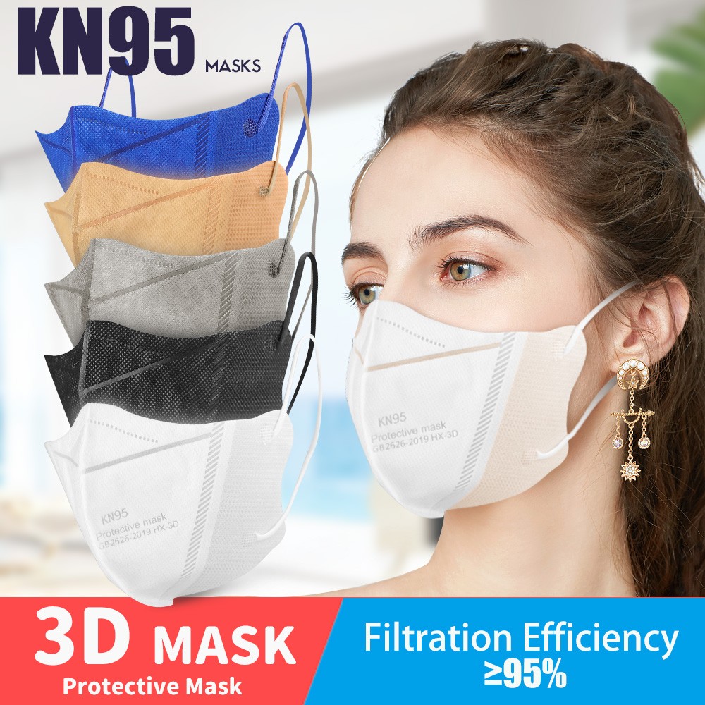 Colors Mascarillas fpp2 FFP3 KN95 Face 4 Layers Black Mask KN95 Black Masks Reusable Mascara Mascara Mask CE Masque