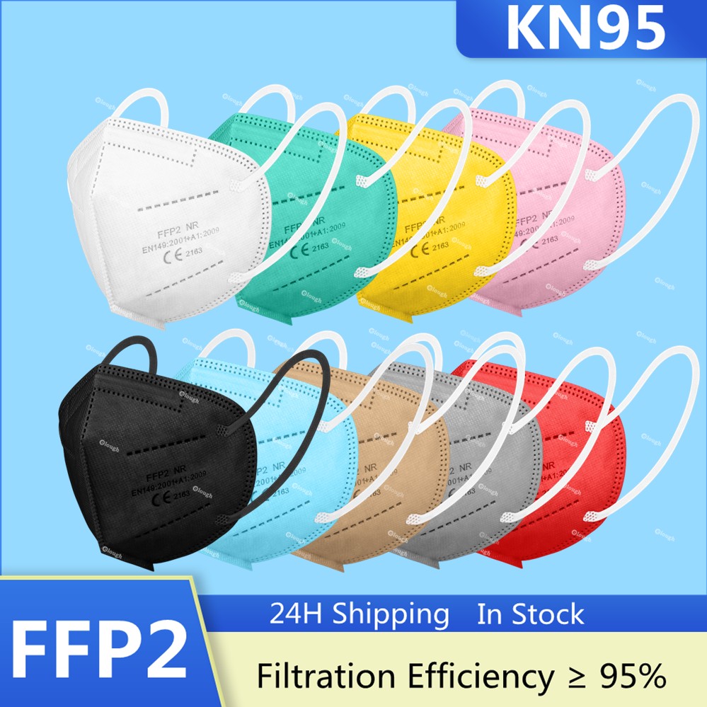 FFP2 Masks KN95 Mascarillas Homolokada 5 Layers ffp2fan CE Respiratory Mask FPP2 Protective Face Mask KN 95 Masque Adult