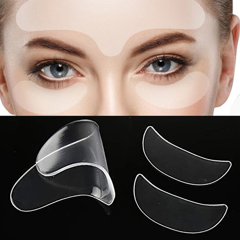 3pcs Anti Eye Forehead Invisible Anti Aging Face Pad Reusable Medical Grade Silicone Prevent Wrinkles Lines Correction