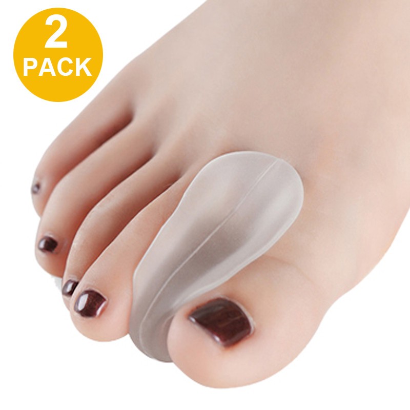 2pcs Silicone Toe Separator Insoles Separation Ring Hallux Valgus Correction Pad Thumb Orthotic Corrector Foot Care Tools