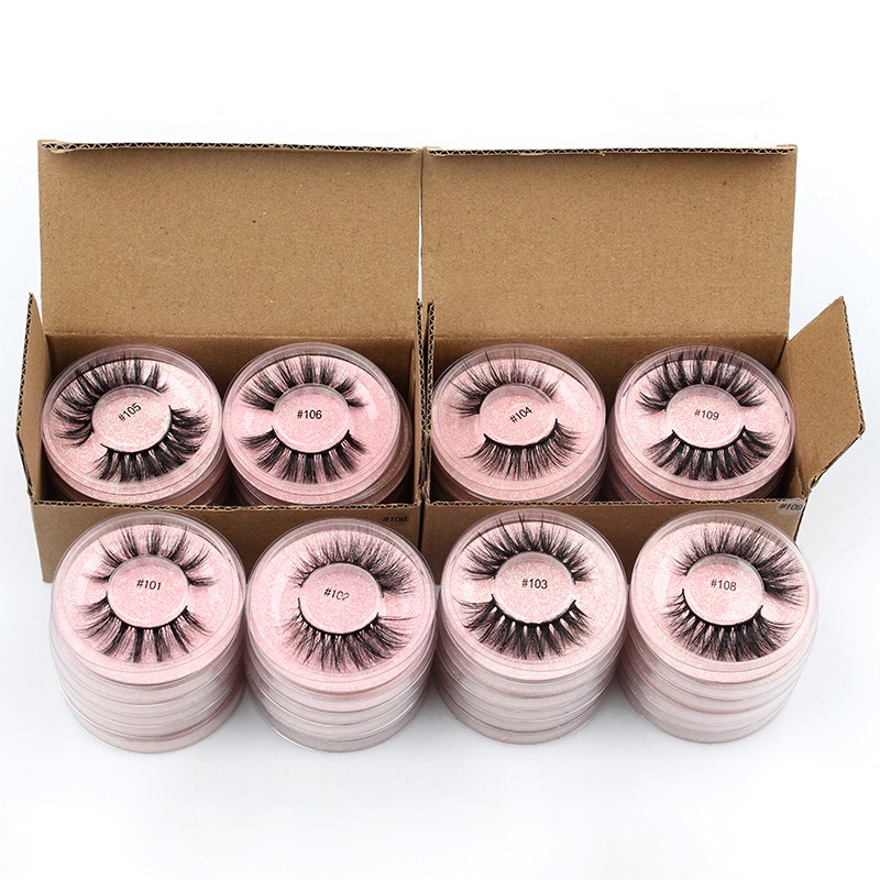 Wholesale Eyelashes 4/20/50/100pcs 3D Mink Lashes Natural False Eyelashes Reusable Messy False Eyelashes In Bulk Cilios Makeup