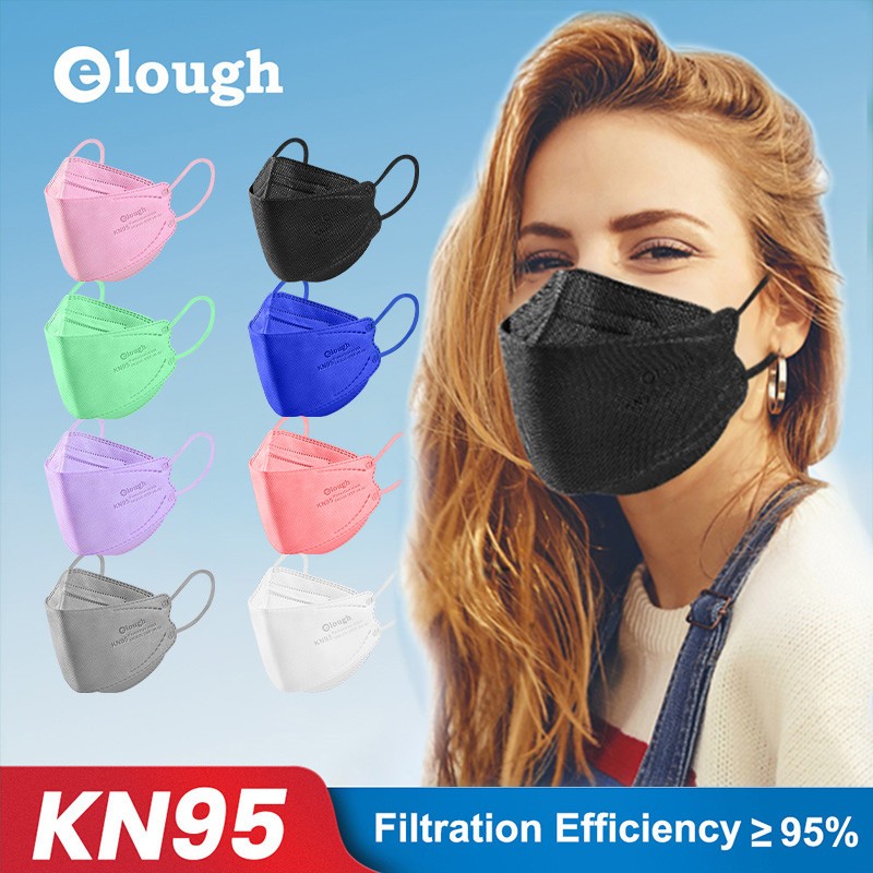 Elough fabric KF94 mouth mask ffp2 fish mask CE safety mask protective face masks kn95 black mask adult masks ffp2fan ffp2