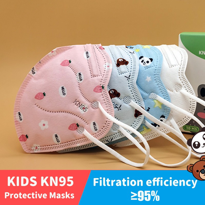 Ninos Mascarilla FPP2 KN95 Mask for Kids 4-13 Old Masky Kinder 5ply Single Pack Security Ffp2