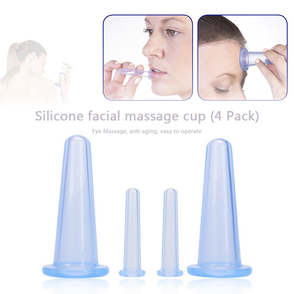 2/4pcs Silicone Cupping Suction Can Vacuum Face Body Cupping Suction Cups Face Leg Arm Relaxation Health Care Tool