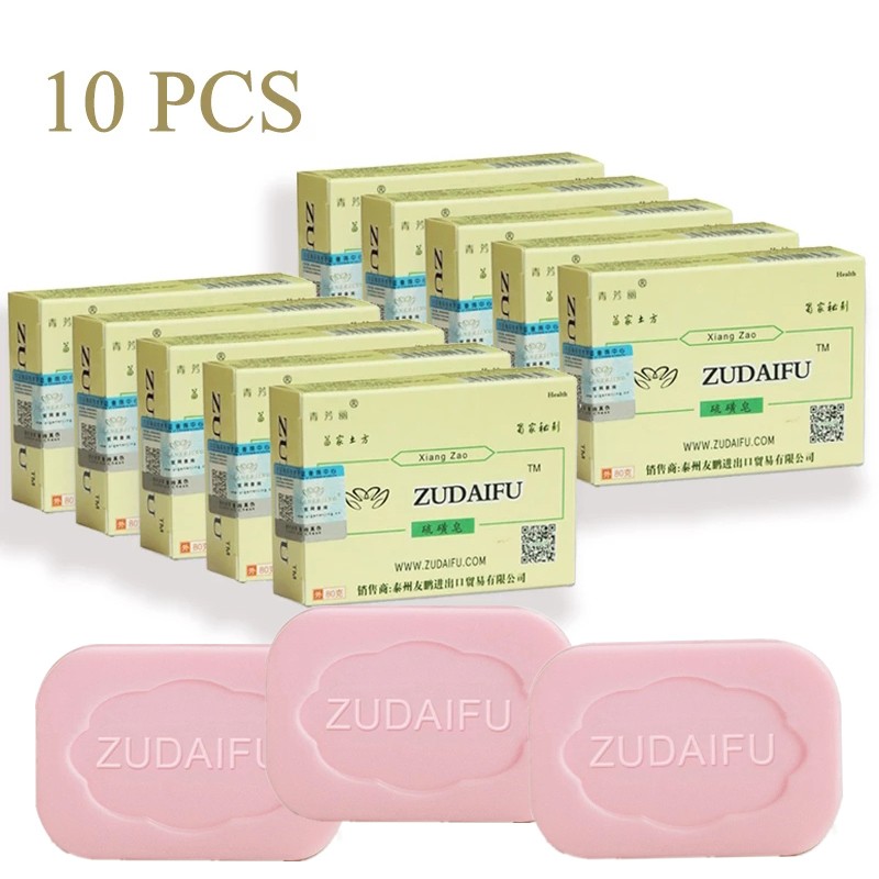 5/10pcs Zudaifu Skin Lightening Soap Handmade Bleaching Soap for Face Bleaching Psoriasis Acne Eczema Antibacterial Health Tool