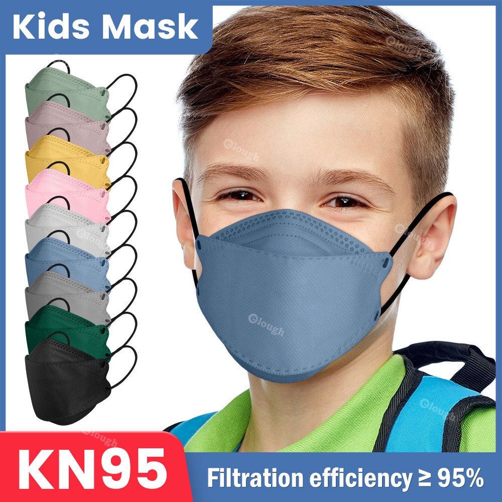 FPP2 Kids Masks 6-12 Years Old Mascarillas KN95 Ninos Pease FP2 4 Layers FFP2 Mascherina FFPP2 Kids Mask ffp2fan