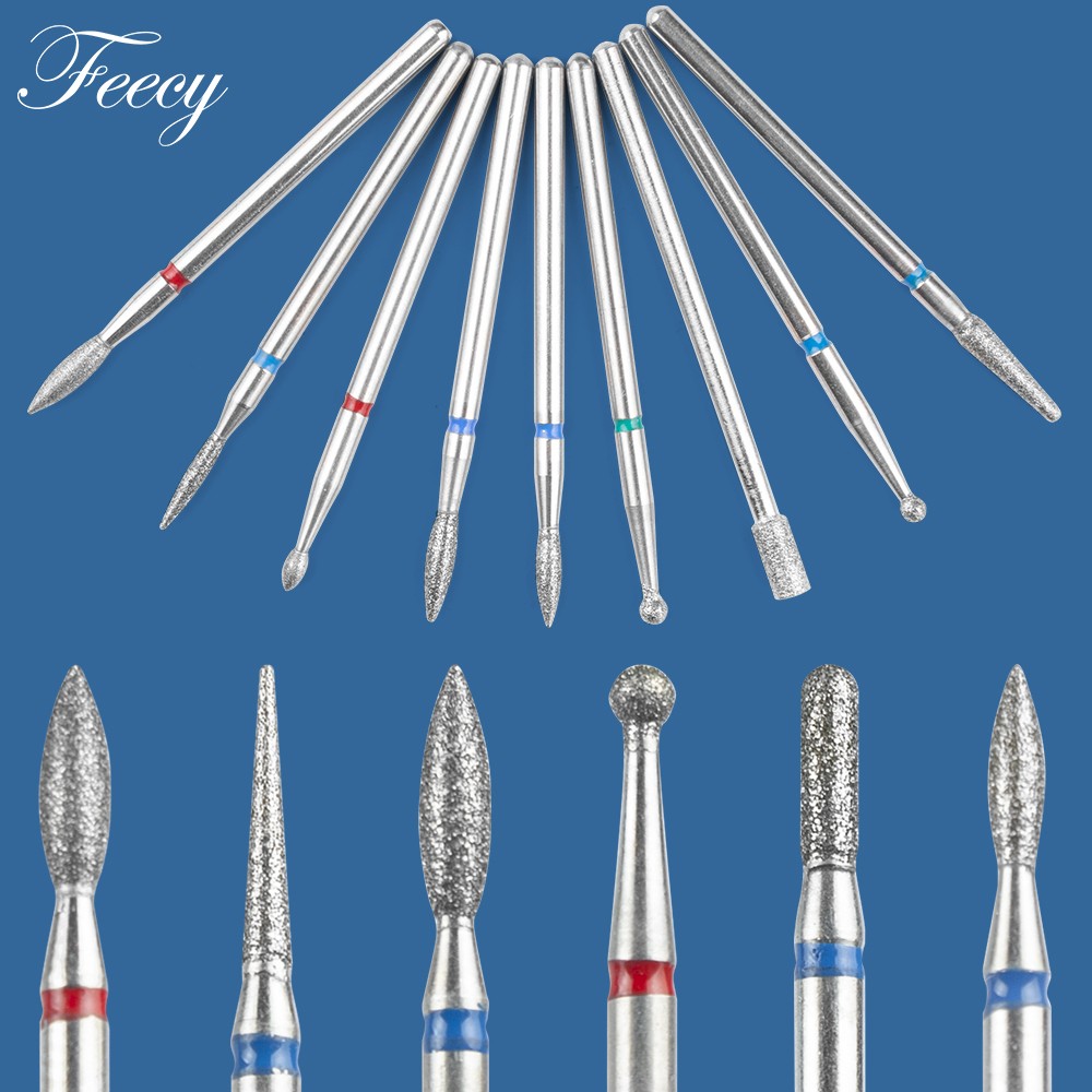 7/8/10pcs Diamond Nail Drill Bits Set Milling Cutter Manicure All About Nail Machine Bits Kits Nail Files Decorations