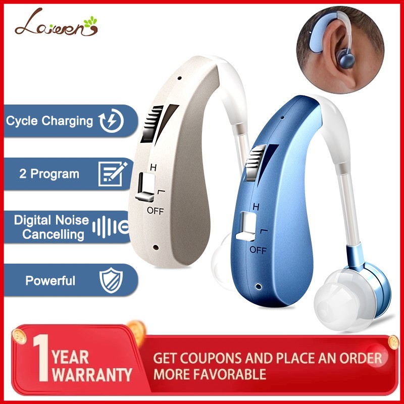 Rechargeable Mini Digital Hearing Aid Hearing Amplifier Wireless Ear Aids for Elderly Moderate to Severe Loss Drop Shipping