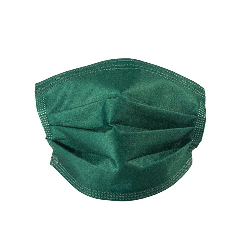 10/50pcs dark green 3ply face mask non woven face mask custom printing disposable face mask