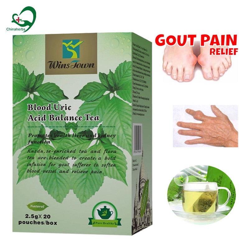 40pcs/2packs Natural Blood Uric Acid Balance Tea Gout Pain Relief Care Kidney Enhance Immune Health Care Tea