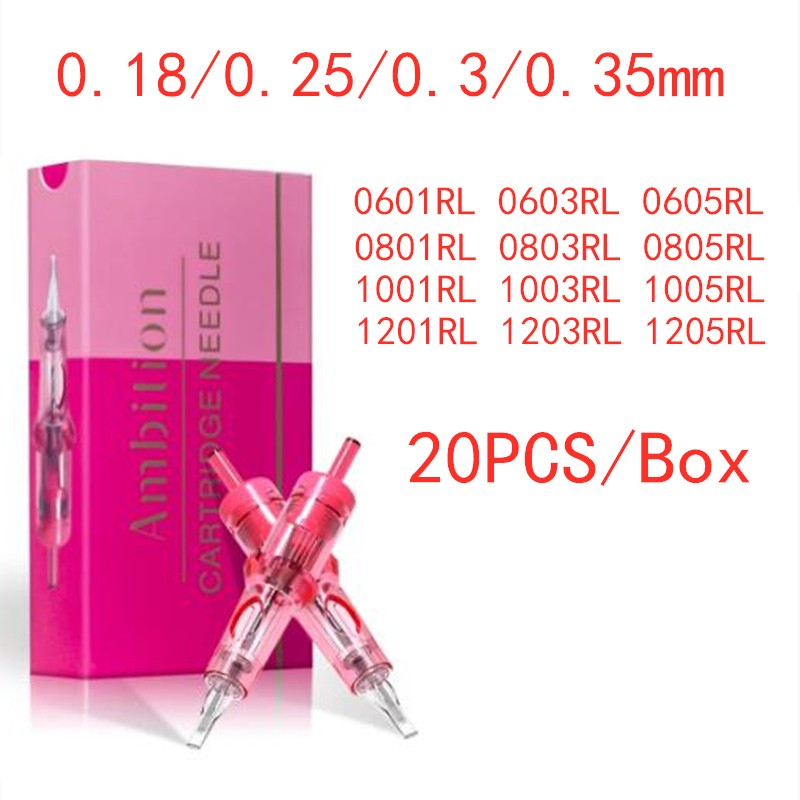 Best SMP & PMU Tattoo Cartridge Round Liner Needles 0601RL 0801RL 1001RL 20pcs/box Permanent Make Up Eyebrows Eyelids Lips