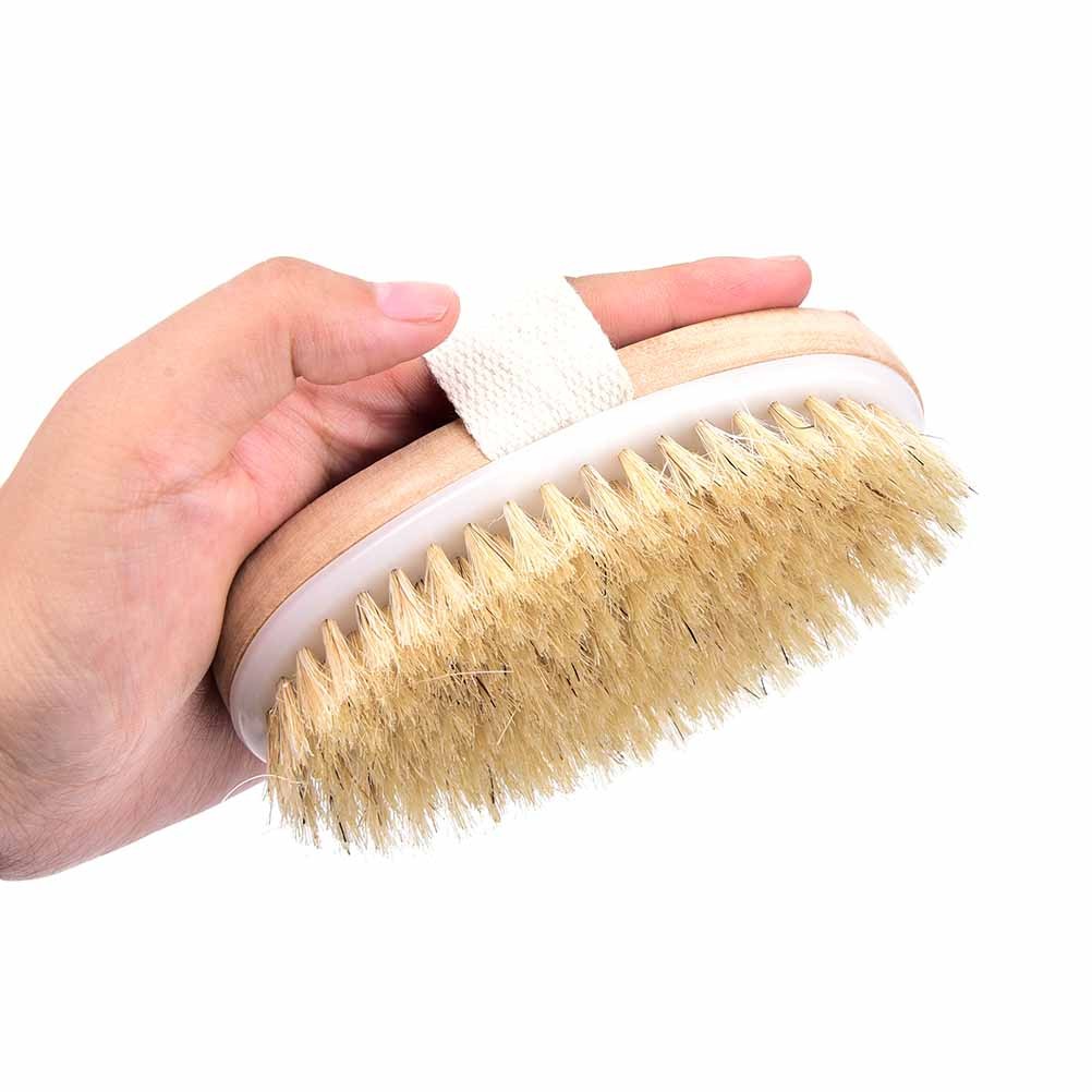 1pc Wet Dry Skin Natural Body Bristle Soft Brush Spa Bath Brush Massager Home Shop Worldwide