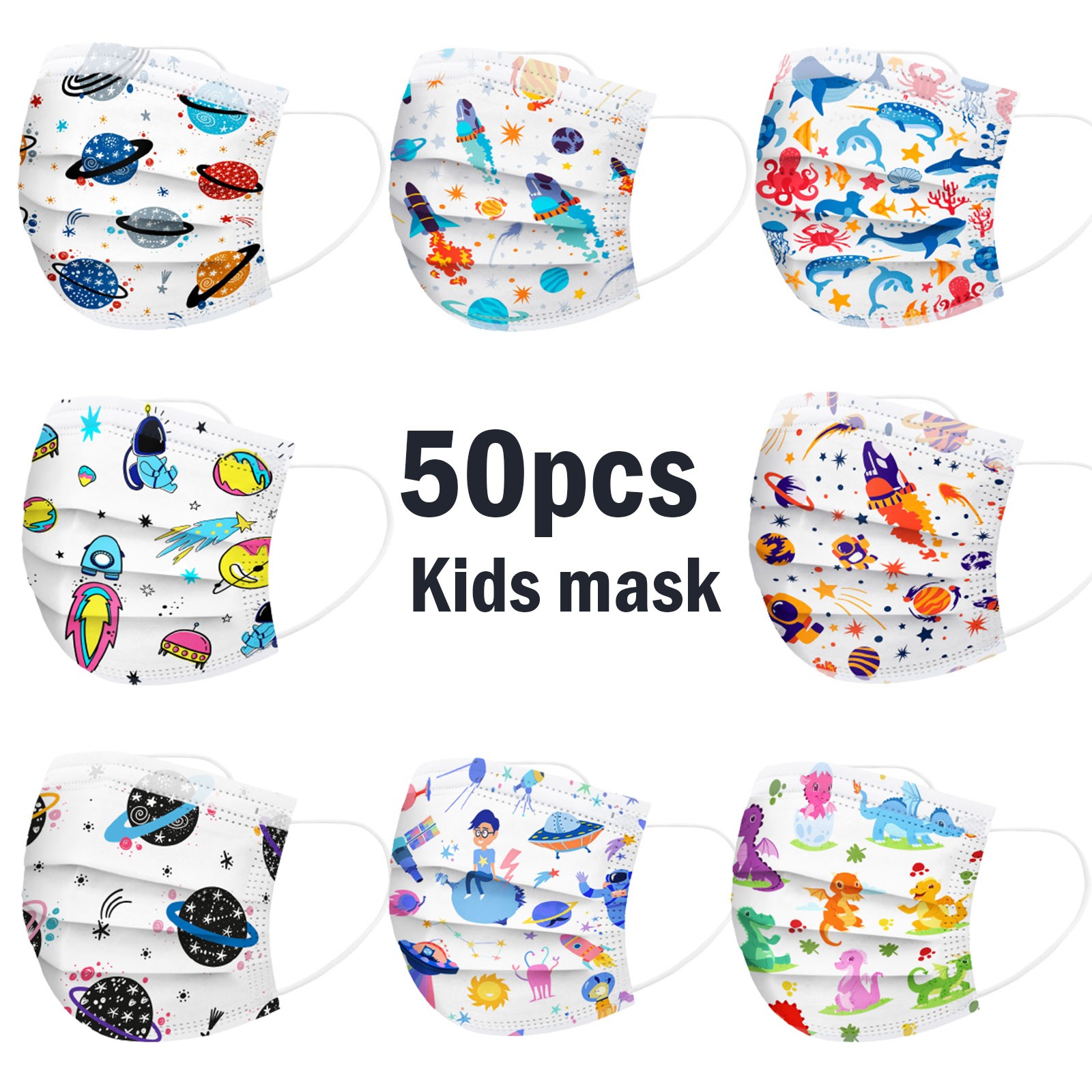 Children's mask mascarillas disposable face mask 3ply earloop 50pcs mixed mascaras morgorsica gay mondmaskers