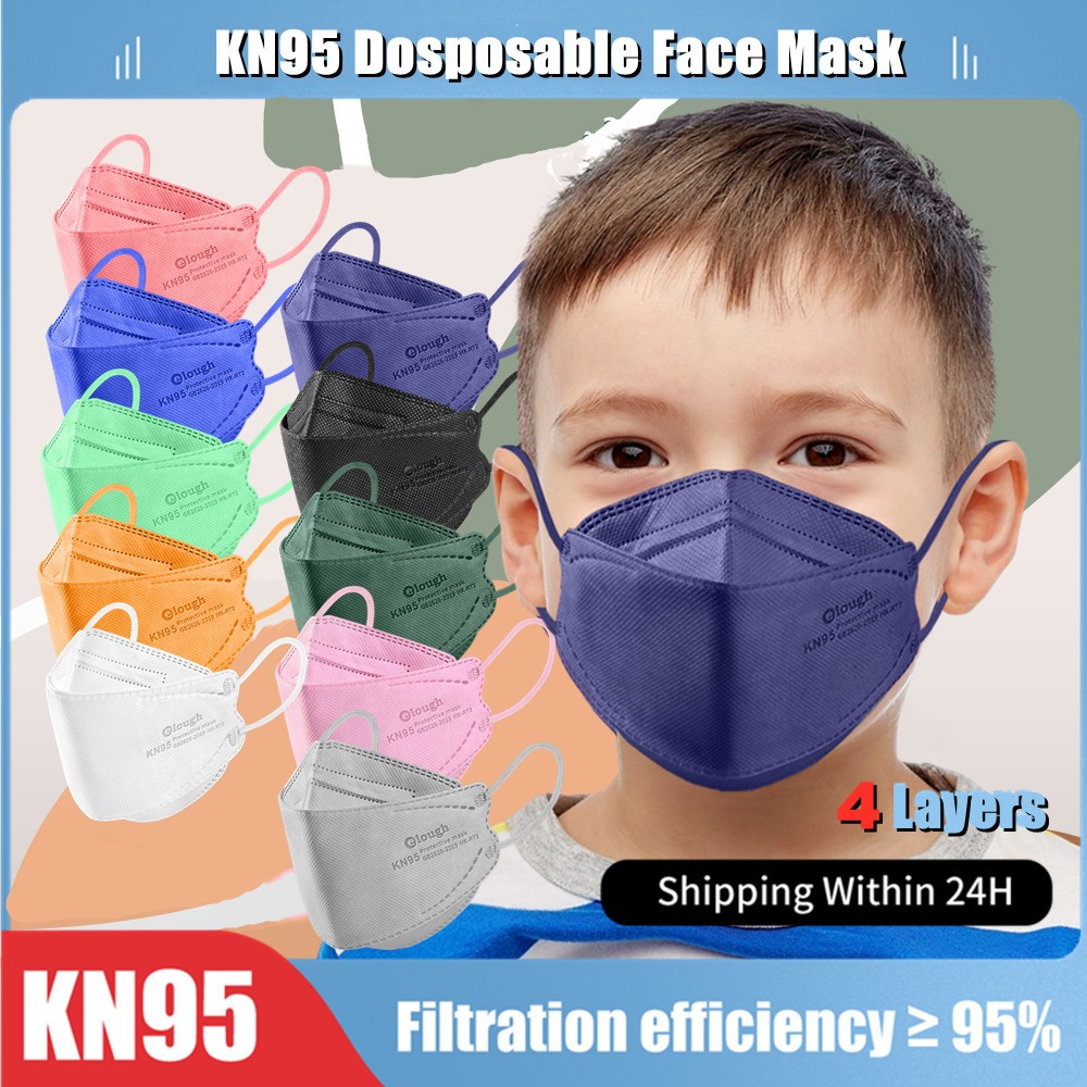 أقنعة FPP2 للأطفال FFP2 أقنعة KN95 للأطفال 5 طبقات infantil ماسكارا 9-12old معتمدة ffp2maske واقية للأطفال