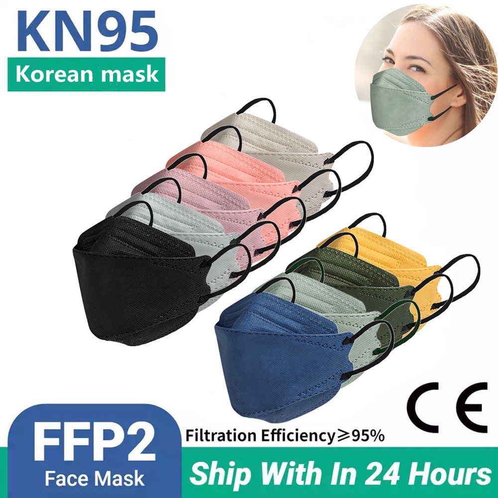 CE FFP2 Respiratory Mascara Mask FPP2 KN95 mascarilla fpp2 homology ada 4 layer korean fish face mask fp2 black mask ffp2tool KN95