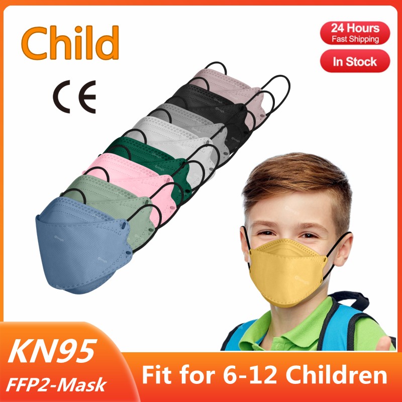 KN95 Fish Mask Kids ffp2masque Kids 4 Layers Korean Kf94masque FFP2 Kids Black Mask Kids 4-12 Masks FPP2 Masks